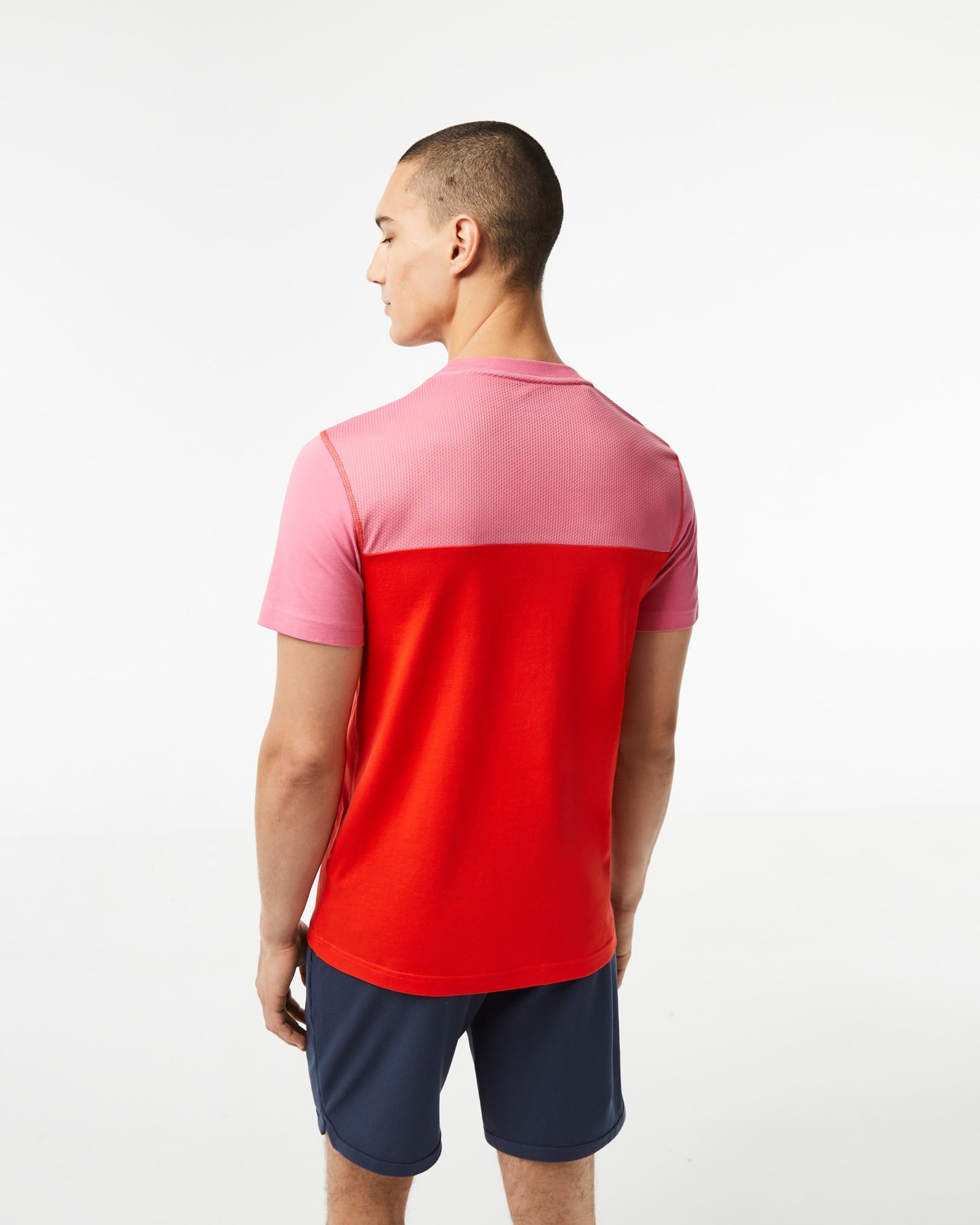 CAMISETA LACOSTE SPORT MEDVEDEV - ROSA/LARANJA