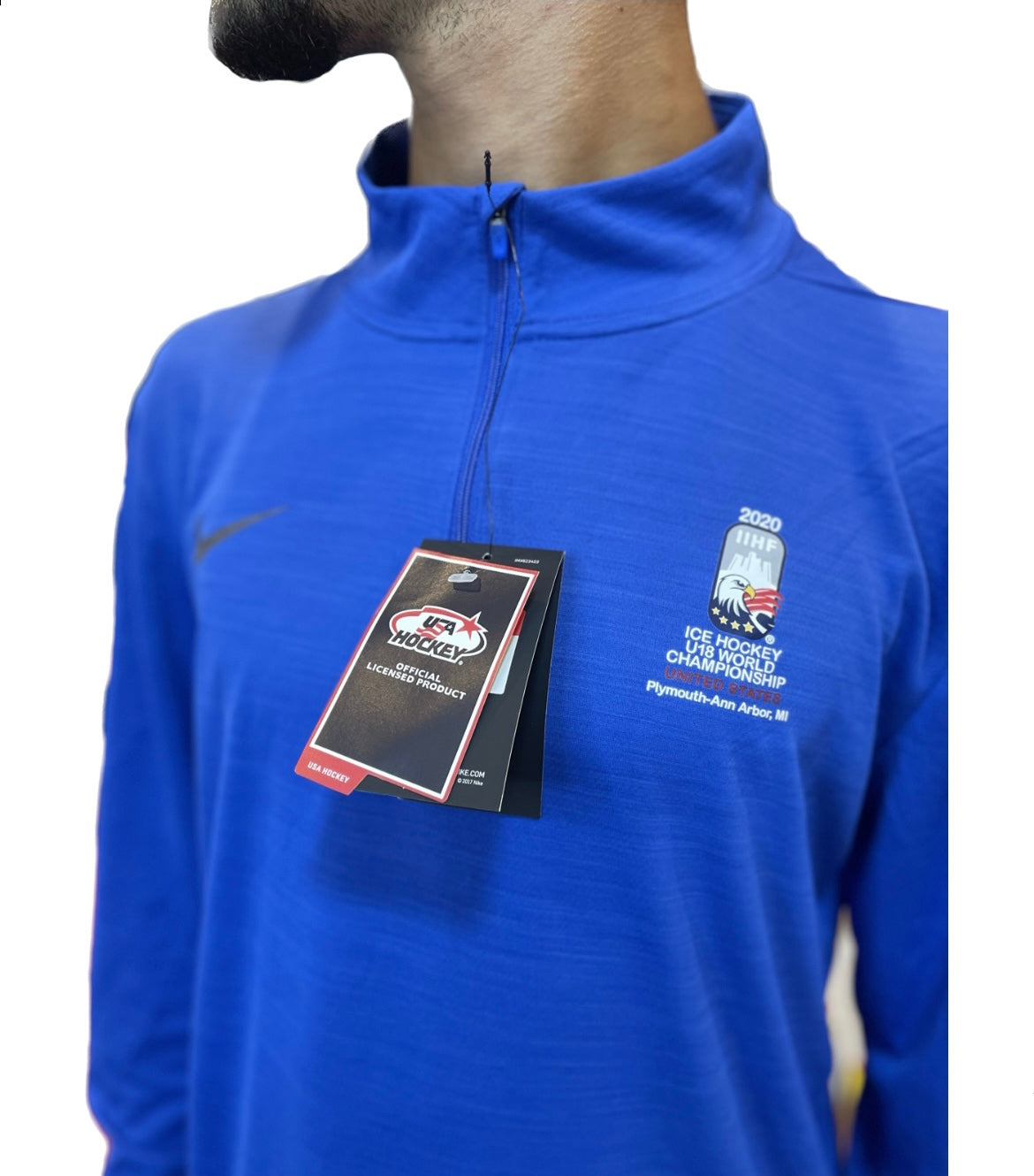 JAQUETA DE TREINO NIKE DRI-FIT ICE HOCKEY USA - AZUL