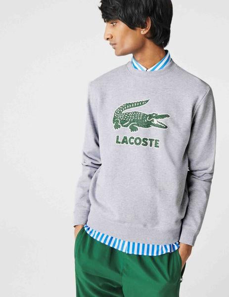 MOLETOM LACOSTE LOGO CRAQUELADO