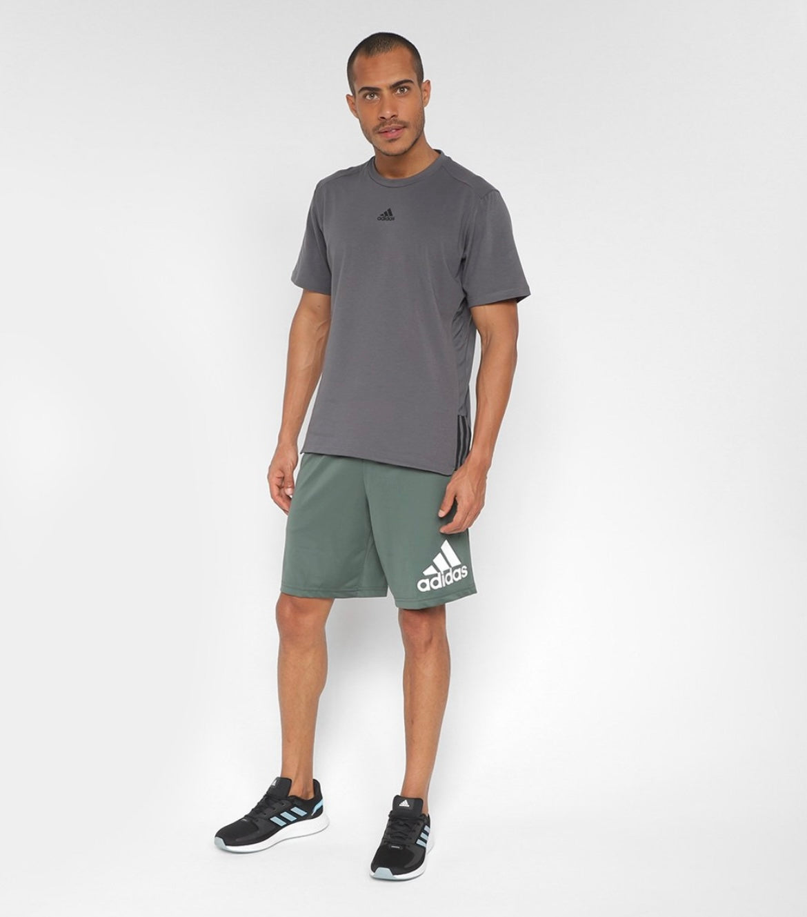 SHORTS ADIDAS KNIT LOGO VERDE