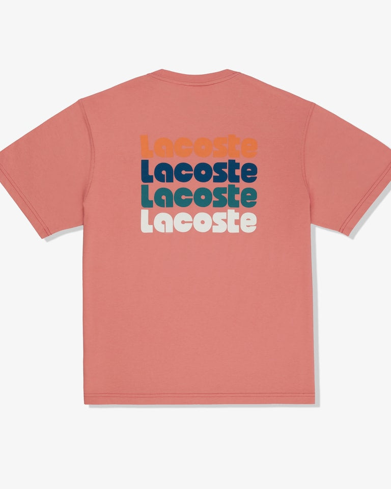 CAMISETA LACOSTE ALGODÃO COM EFEITO LAVADO OMBRÉ