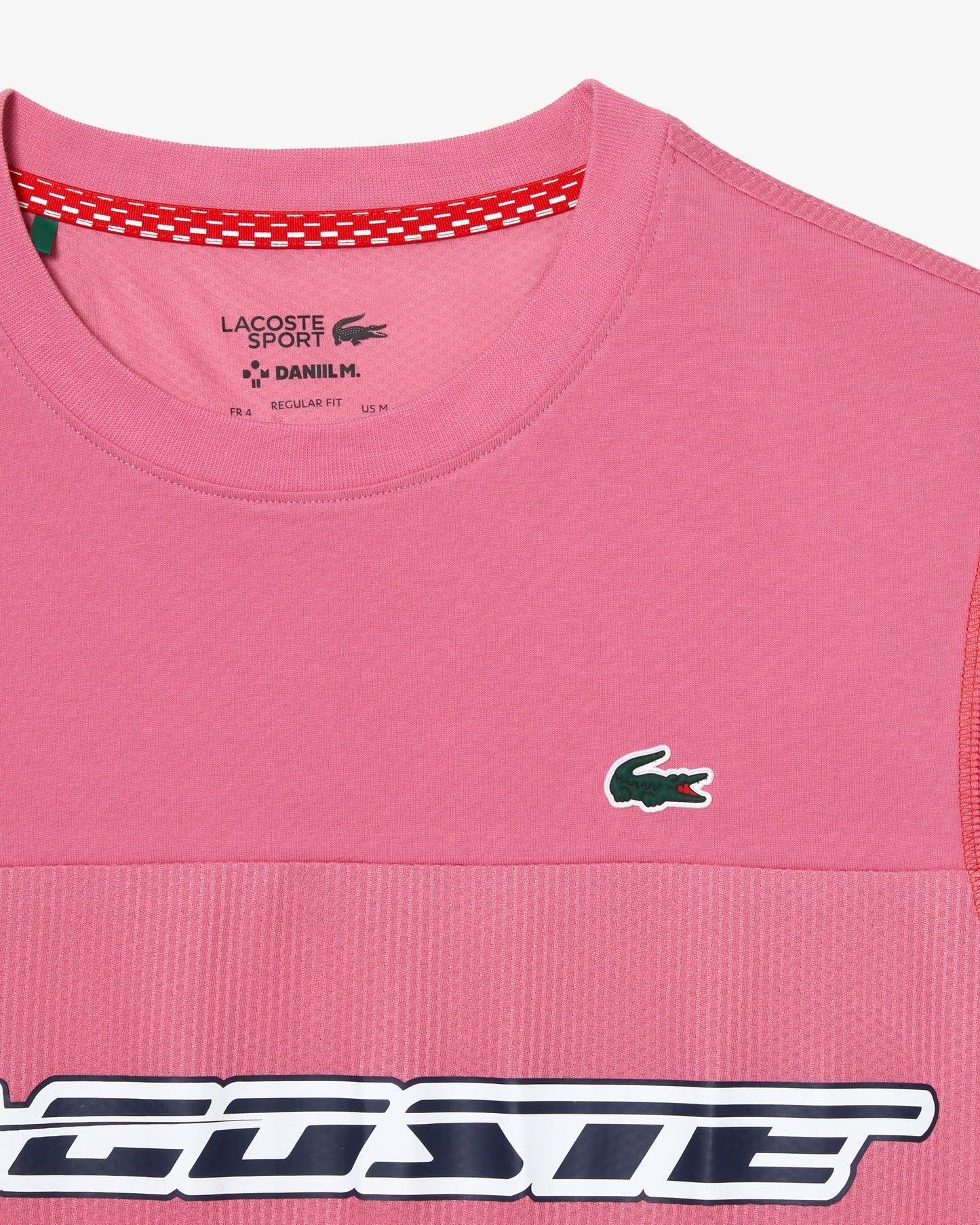 CAMISETA LACOSTE SPORT MEDVEDEV - ROSA/LARANJA
