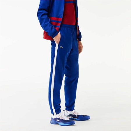 CONJUNTO LACOSTE COLORBLOCK SWEATSUIT - AZUL/VERMELHO