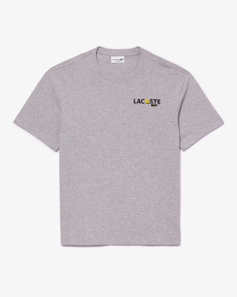 CAMISETA LACOSTE COTTON PRINT - CINZA