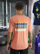 CAMISETA LACOSTE ALGODÃO COM EFEITO LAVADO OMBRÉ