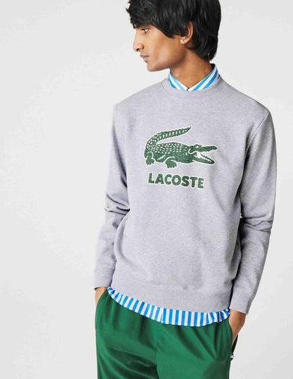 MOLETOM LACOSTE LOGO CRAQUELADO