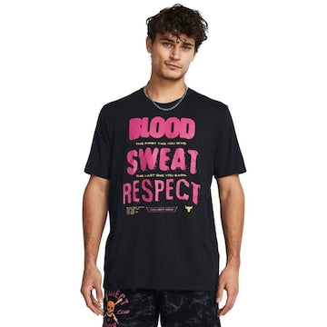 CAMISETA UNDER ARMOUR PROJECT ROCK BLOOD SWEAT RESPECT GRAPHIC