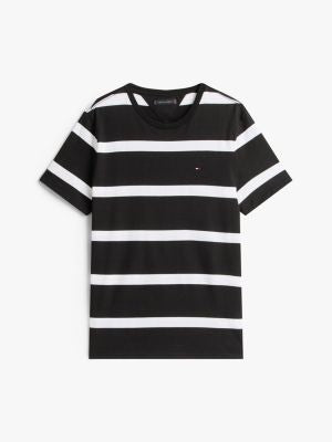 CAMISETA TOMMY HILFIGER LISTRADA - PRETO BRANCO