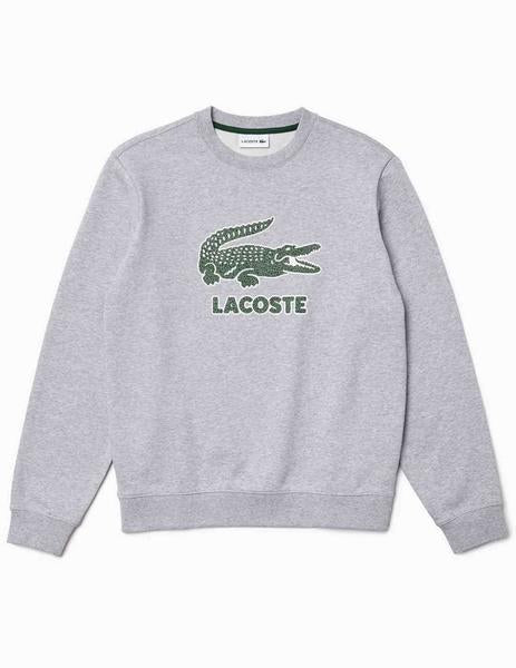 MOLETOM LACOSTE LOGO CRAQUELADO