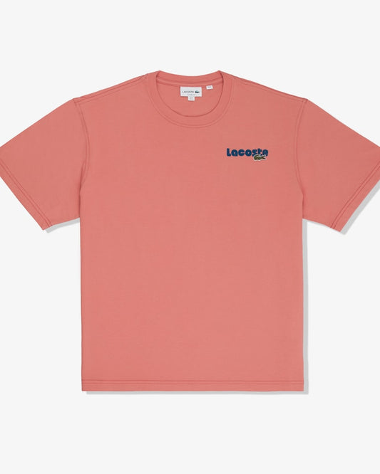CAMISETA LACOSTE ALGODÃO COM EFEITO LAVADO OMBRÉ