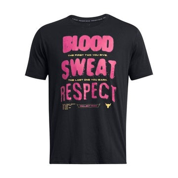 CAMISETA UNDER ARMOUR PROJECT ROCK BLOOD SWEAT RESPECT GRAPHIC