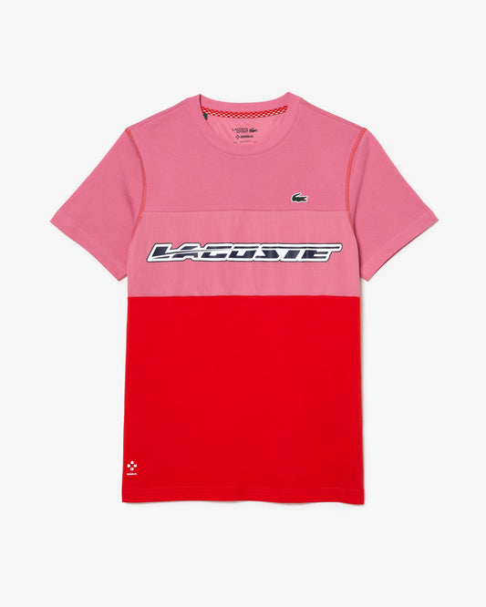 CAMISETA LACOSTE SPORT MEDVEDEV - ROSA/LARANJA