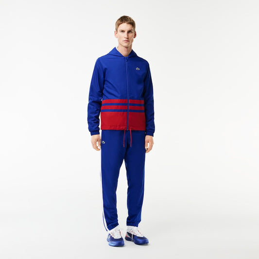 CONJUNTO LACOSTE COLORBLOCK SWEATSUIT - AZUL/VERMELHO