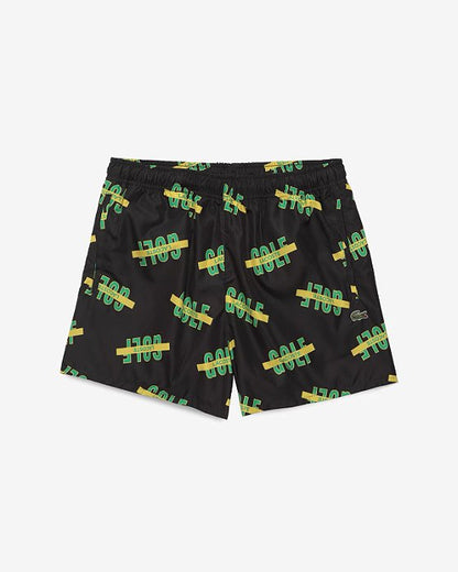 SHORTS DE BANHO LACOSTE GOLF - PRETO